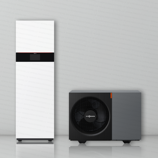 VIESSMANN VITOCAL 200-A IE COMPACT - GAISS-ŪDENS SILTUMSŪKNIS AR IEBŪVĒTU BOILERI 6 KW, 190 L, R290, 230 V, MONOBLOKS