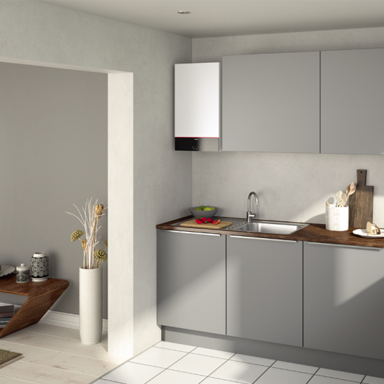 Gāzes kondensācijas katls Viessmann Vitodens 100-W B1KF kombinētais, 32 kW Gāzes kondensācijas katls Viessmann Vitodens 100-W B1KF kombinētais, 32 kW