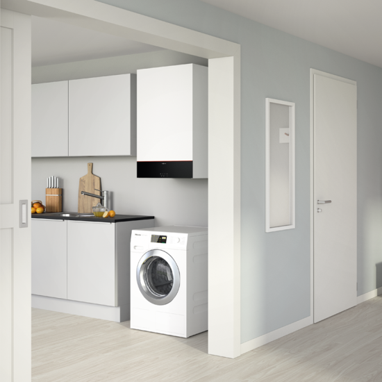 Gāzes kondensācijas katls Viessmann Vitodens 111-W B1LG ar iebūvētu 46 l ūdens tvertni, 25 kW Gāzes kondensācijas katls Viessmann Vitodens 111-W B1LG ar iebūvētu 46 l ūdens tvertni, 25 kW