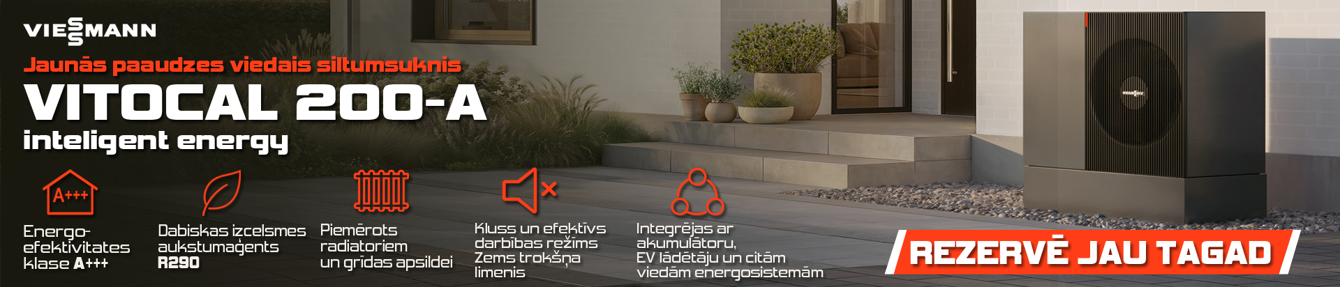 Viessmann risinājumi Jūsu mājai, apkure, dzesēšana un energoefektīvs komforts modernai ikdienai