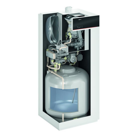 Gāzes kondensācijas katls Viessmann Vitodens 111-F B1TG ar iebūvētu ūdens tvertni, 32 kW Gāzes kondensācijas katls Viessmann Vitodens 111-F B1TG ar iebūvētu ūdens tvertni, 32 kW