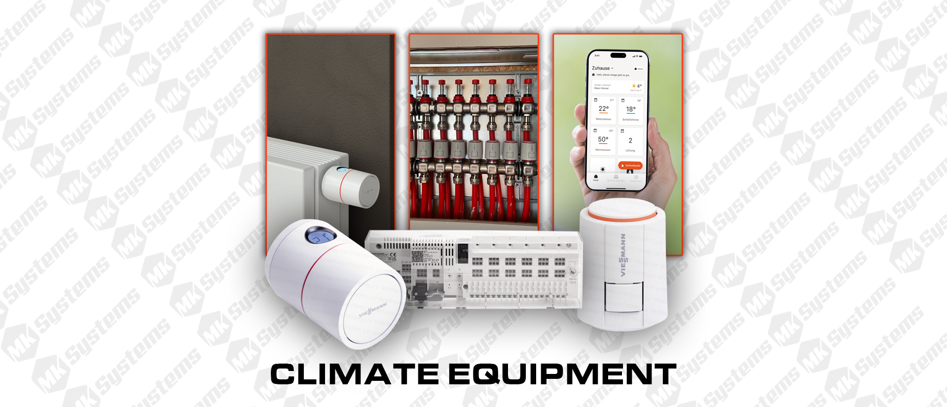 Climate control equipment in a building