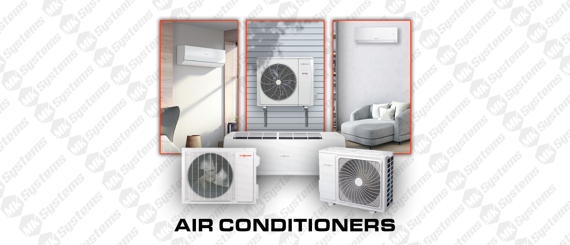 Wall-mounted air conditioner in living room