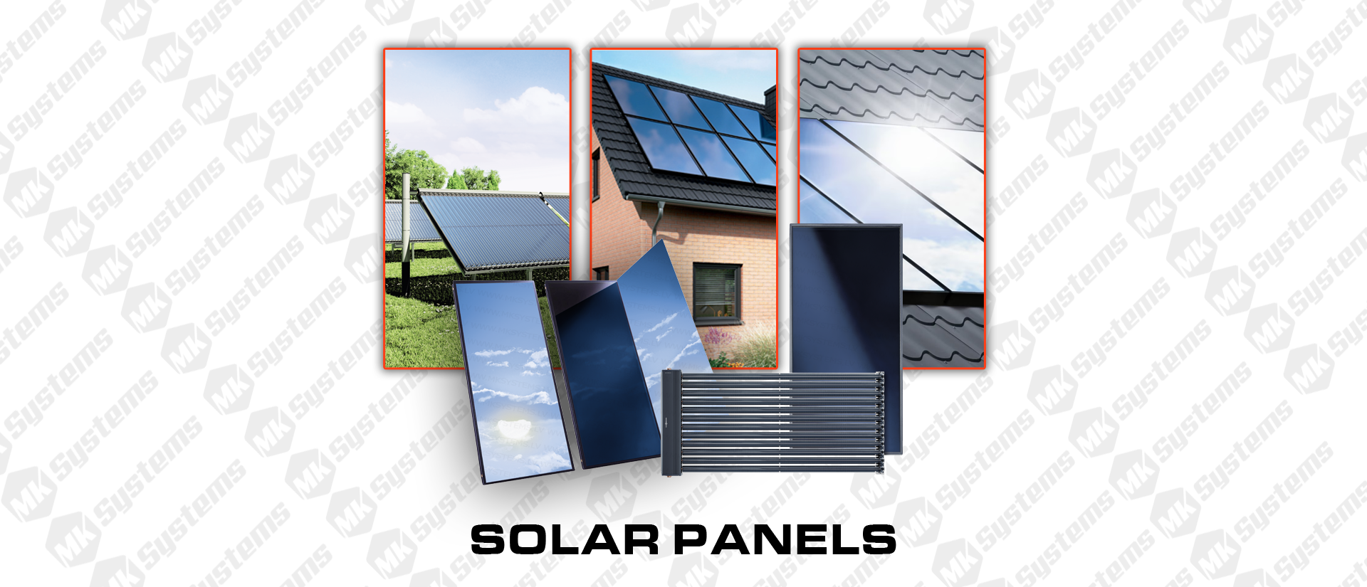 Solar panels on a house roof