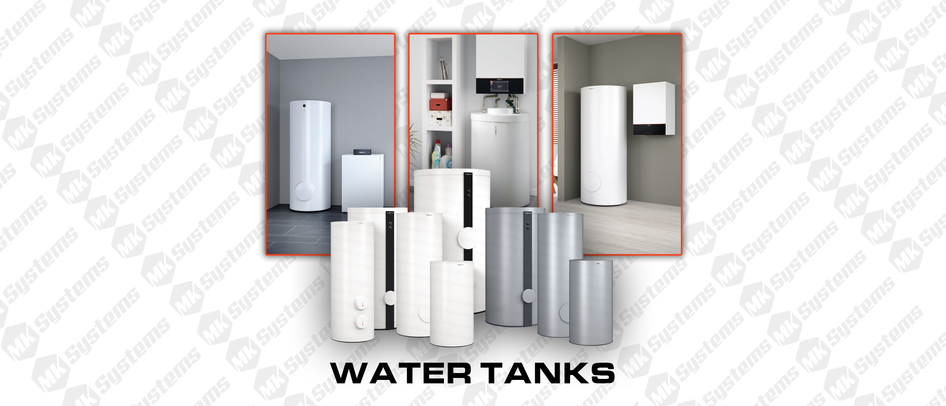 Hot water tank in utility room